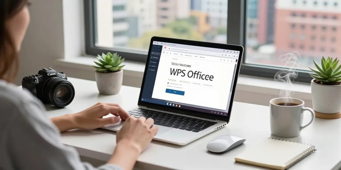 WPS Download in a vibrant home office promoting productivity and creativity.