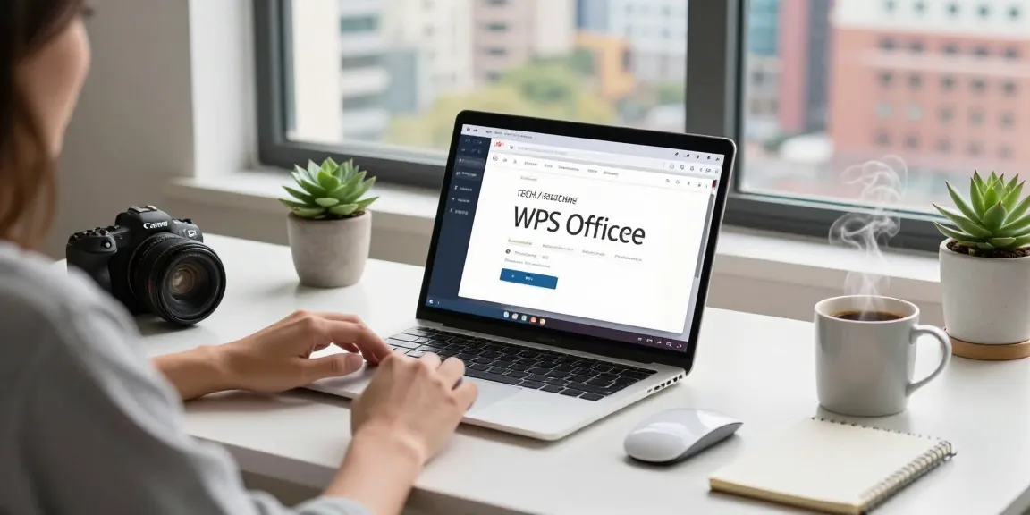 WPS Download in a vibrant home office promoting productivity and creativity.