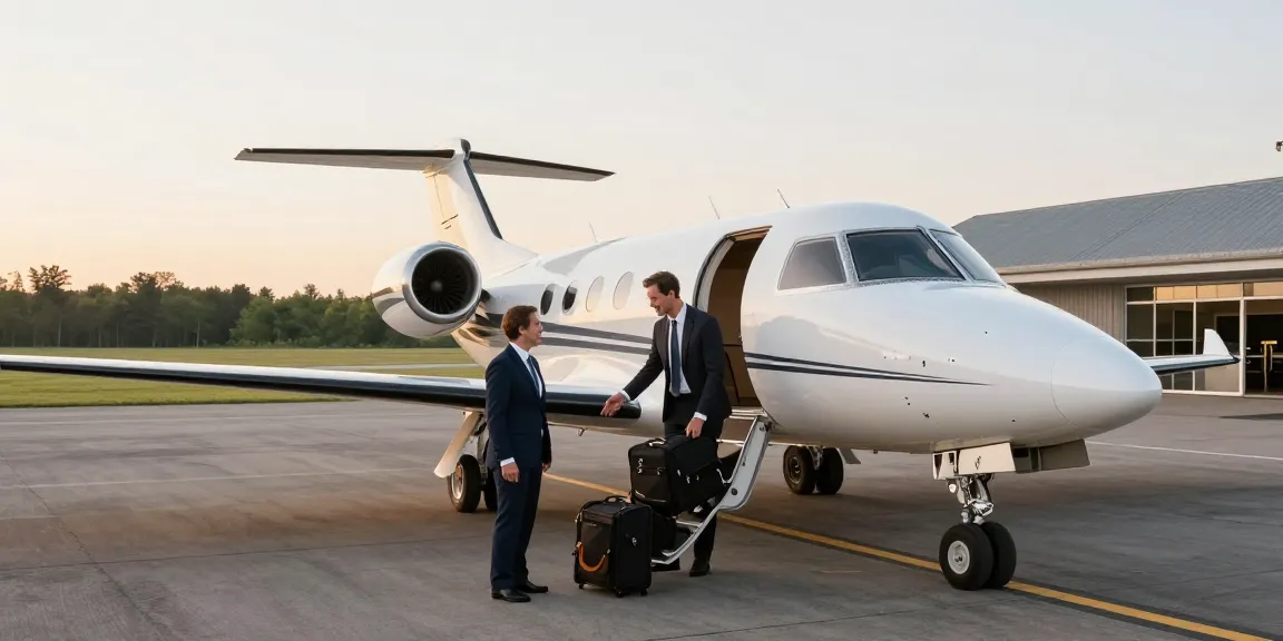 Efficient aircraft charter Ontario service with a business leader boarding the Piper PA-31 Navajo.