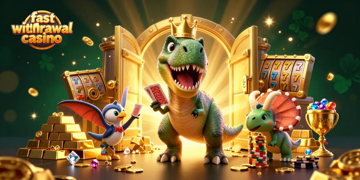 Experience the excitement of a fast withdrawal casino with lively 3D characters and gold treasures!